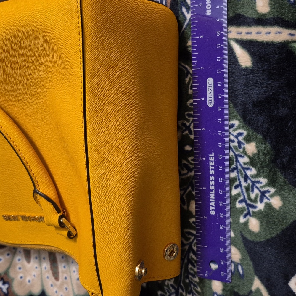 Michael Kors Yellow Satchel Bag - Picture 9 of 10